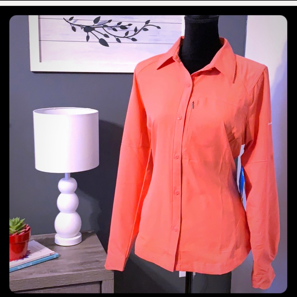 💥SALE COLUMBIA NWT Orange Columbia button up NWT